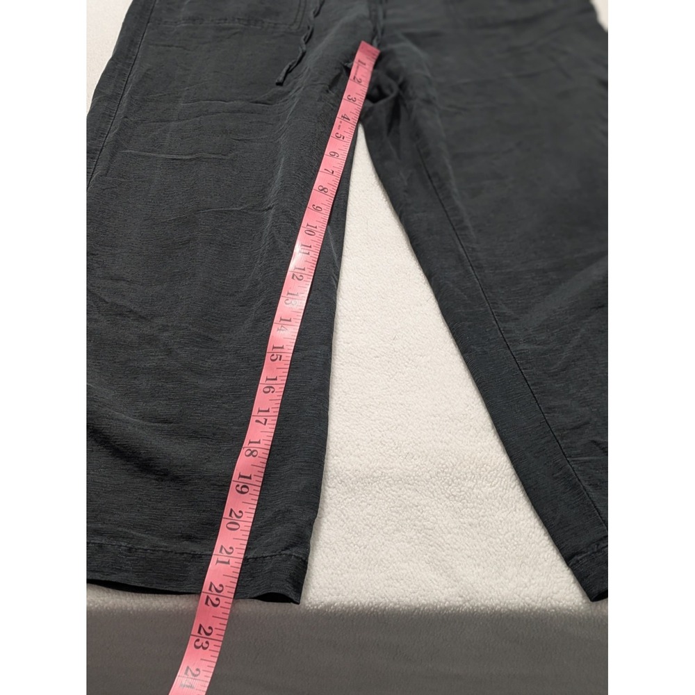 Linden Hill 100% Silk Pants Black Wide Leg Size Small Cropped Lagenlook Washable - Picture 10 of 11
